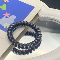 Élastiques à cheveux en spirale couleur bonbon, chouchous à forte adhérence, accessoires capillaires pour femmes et filles, vente en gros