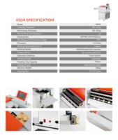 Machine de pliage et de perforation automatique à alimentation pneumatique 650A