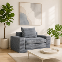 Fauteuil simple compressé, coussin ergonomique en mousse, emballé sous vide, design minimaliste pour la maison
