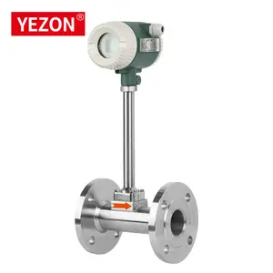 Sensor de fluxo de gás aço inoxidável dn50 4-20ma, medidor de fluxo vortex integrado à água