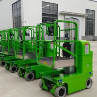 Plateforme élévatrice compacte autopropulsée à mât unique 9,5 m en alliage d'aluminium, élévateur électrique pour personne, capacité de charge 125 kg/160 kg