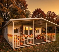Maison préfabriquée pliable personnalisable à 3 chambres, conteneur extensible 20FT 40FT, villa, bureau, bâtiment scolaire ZXHC
