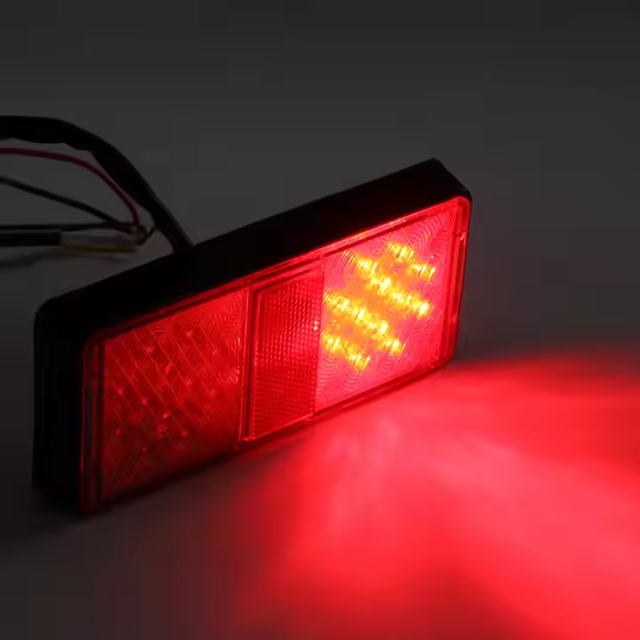 E4 Certified 24-LED Waterproof Tail Light for Truck Trailers