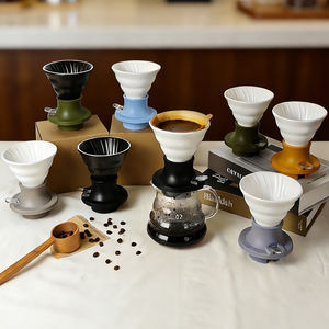 Taza de café de cerámica multicolor para preparación manual, con filtro de goteo de porcelana, precio mayorista - Product Image 1