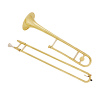 SLADE Gold Lacquer Profesional Musical Instrument Bb Alto Brass Trombone with Accessories Bag case Bocal