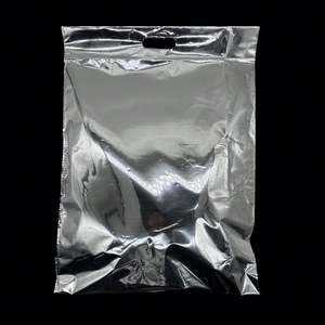 Shiny Aluminum Foil Silver Mailer With Handle Custom Printed Logo Silver Envelopes Self Seal <b>Postal</b> Mailer - Product Image 1