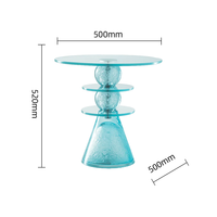 JingYue table d'appoint de luxe en résine transparente personnalisée meubles artisanaux pour espaces commerciaux hôtels salons