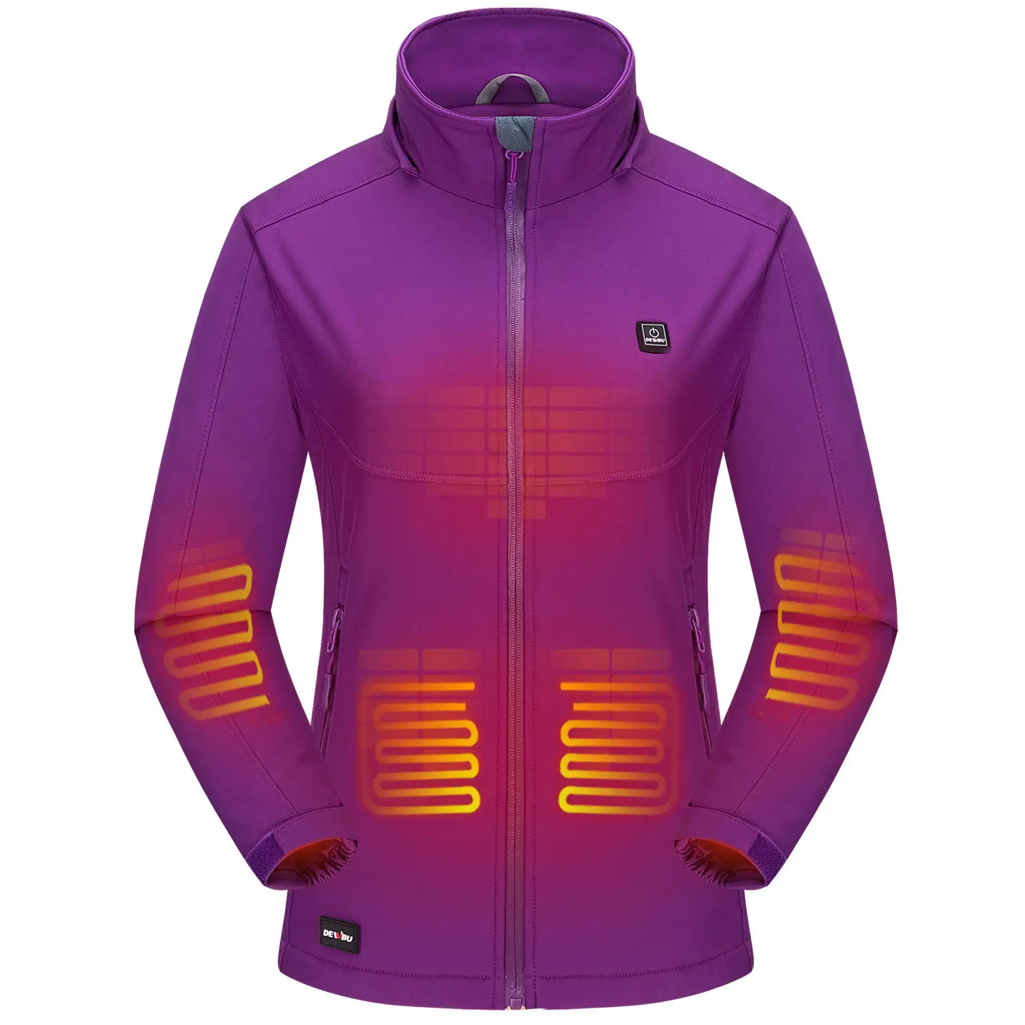 Nouveau design de combinaisons de ski professionnelles combinaison de ski personnalisée de haute qualité combinaison de course de ski violette veste chauffante rétro