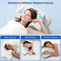 Oreiller ergonomique personnalisé en mousse à mémoire de forme à rebond lent, qualité usine, zéro pression, soutien cervical non compressible