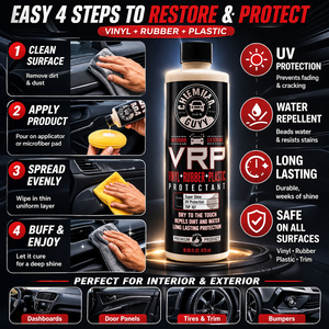 Protector de Vinilo, Goma y Plástico VRP (473ml) - Restaurador de Molduras Interiores/Exteriores, Protección UV, Brillo No Grasoso para Neumáticos y Tablero - Product Image 3