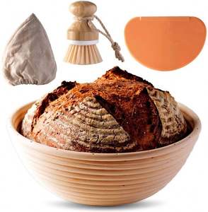 Plateau d'épreuvage pour pâte à Pizza Kits de notation de <span class=keywords><strong>lame</strong></span> de pain Ensemble de réchauffement traditionnel fait maison Panier Banneton en plastique Tissu de <span class=keywords><strong>boulanger</strong></span> - Product Image 3