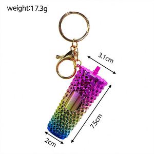 Fashion Keychain Accessories MINI Star Bucks Coffee <b>Cup</b> Bag Cae Pendants Durian <b>Cup</b> Keyrings - Product Image 5