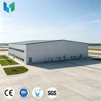 Hangar d'avion à grande portée en structure métallique, modèle de projet réel du Royaume-Uni, pour la maintenance d'avions commerciaux