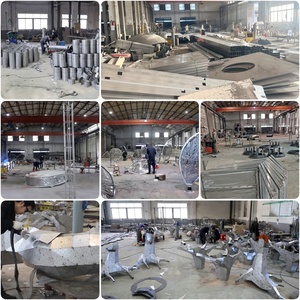 Senzhao Parc Carré Extérieur Grande Sculpture Personnalisé Moderne Art Public Sculpture Décorative LED Motif Lumière - Product Image 3