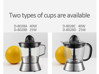 SKD Elektrische Citruspers 1L Citruspers Topklasse 2 Kegels Sapcentrifuge Pers Sinaasappel Citroen Fruitpers Machine