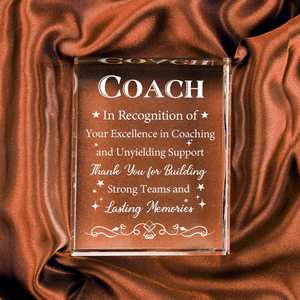 Custom K9 Crystal Coach Award Block Laser Engraved Rectangular Recognition Plaque Souvenir Gift - Product Image 6