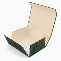 Boîte d'emballage magnétique pliable, directement de l'usine, avec impression numérique, pelliculage brillant et rembourrage en mousse
