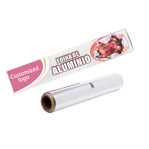 Household <b>Kitchen</b> Aluminum <b>Foil</b> Hard Temper Embossed 10-20mic Roll 30cm 45cm for Wrapping BBQ Use - Product Image 4