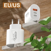 Bloc chargeur mural USB C 3 ports PD+QC3.0, adaptateur secteur USB-C rapide, chargeur cube type C pour téléphone 13 14 15 16 Pro Max