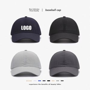 Casquette de baseball pour homme en polyester 100 % personnalisable, séchage rapide, maille respirante, dessus souple, pour sports de plein air, vente en gros - Product Image 1