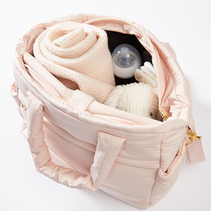 Sac à langer de luxe léger et imperméable pour maman, sac de voyage personnalisé, sac à bandoulière matelassé pour bébé - Product Image 3