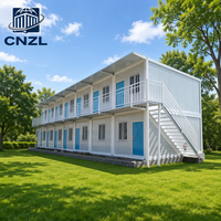 Maison préfabriquée en acier respirant, design moderne en kit, utilisation pour hôpital, hôtel, bureau, cuisine, chambre, garantie 1 an