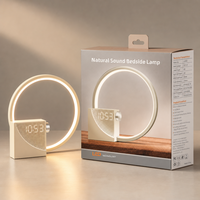 Réveil intelligent avec 10 sons apaisants, écran OLED à 3 niveaux de luminosité, lampe de table connectée en alliage d'aluminium, sans fil électrique