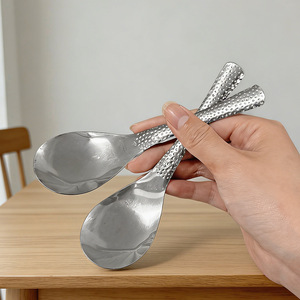 Stainless Steel Coffee Spoon Hammered Handle Multi Purpose Dessert Stirring Spoon - Product Image 4
