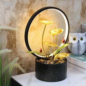Minimalist Home Decor Water Feature With Flowing Water For Entryway <b>TV</b> Cabinet Office Desktop JR022 <b>USB</b> Powered - Product Image 3