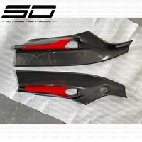 Garniture de panneau d'accoudoir de porte intérieure en fibre de carbone sèche pour Ferrari 488 OEM Style Modification Accessoires de décoration