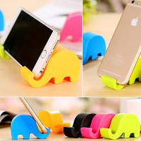 Support de téléphone portable en silicone en forme d'éléphant mignon, support de téléphone portable portable stable et antidérapant