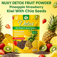 Complément Alimentaire en Poudre Détox aux Fruits et Légumes NUXY pour le Commerce International - Kiwi, Ananas, Fraise, Graines de Chia - Sachet Riche en Nutriments