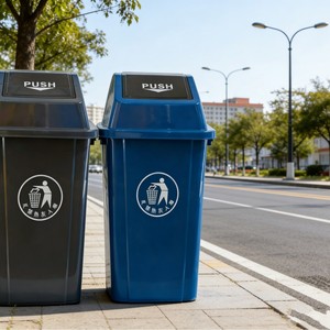 Waste <b>Bins</b> Rectangular 20 30 50 L Push <b>Lid</b> Indoor Outdoor Use - Product Image 2