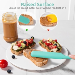 Espátula de silicona delgada para tarros, resistente al calor, de grado alimenticio, de 10 pulgadas de largo, varilla estrecha para mezclar masa de pan fermentado - Product Image 5