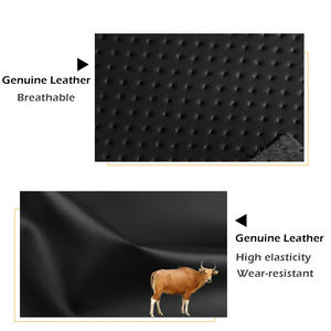 Fundas de Cuero Genuino Negro para <span class=keywords><strong>Volante</strong></span> Cosidas a Mano para <span class=keywords><strong>Kia</strong></span> 2005-2009, <span class=keywords><strong>Kia</strong></span> <span class=keywords><strong>Rio</strong></span> 2007 y Hyundai Accent - Product Image 2