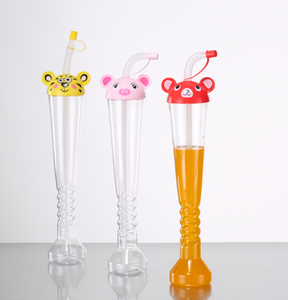 Boissons d'été en plastique PET à long goulot, transparentes, promotionnelles, pour enfants, dessin animé, restaurant gastronomique, Daiquiri - Product Image 5