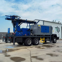 Plateforme de forage hydraulique multifonctionnelle pour puits d'eau, diamètre de forage max. 600 m, profondeur mobile, diesel, irrigation industrielle