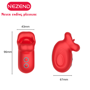 Mund- und Lippenförmiger Vibrator für Frauen, Sexspielzeug mit 10 Vibrations- und 10 Leckfunktionen, Rosen-Vibrator mit Zungenleck-Stimulation - Product Image 6