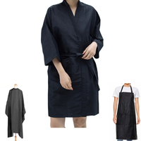 Robes de salon de coiffure en polyester imperméable pour femmes Cape de maquillage Robe Kimono Abaya Robe Capes pour utilisation dans les salons