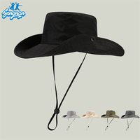 Sombrero de visera de verano de ala grande, diseñador de Montañismo al aire libre, sombrero de cubo personalizado impreso, gorras de cubo de secado rápido para acampar y caminar