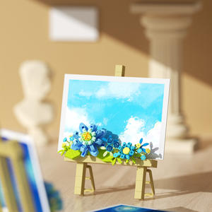 Mattoncini Decorativi Floreali Rosa Pastello |   Dipinto di un bouquet di fiori primaverili |   Kit Creativi Fai-da-Te per Ragazze e Artisti - Product Image 4