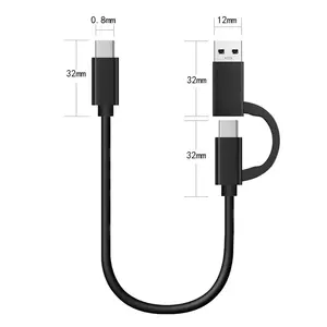 New Arrival Quality 2 In 1 Cable Multi-function Data Cable USB3.1C-C To A Fast Charging Cable High Frequency Transmission