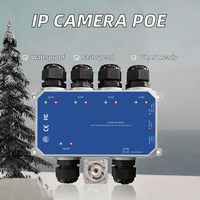 800 metros de larga distancia 10/100Mbps 5 puertos Poe para exteriores 1in 4 Out IEEE802.3af/AT/BT 90W extensor PoE impermeable