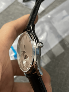 Mens <b>Automatic</b> Mechanical Watch Moon Phase Calendar Leather Strap Stainless Steel Case Classic Dress Watch for Daily Use - Product Image 5