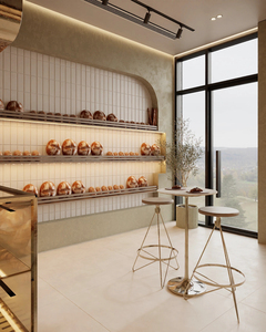 Marble Coffee Shop Counter Design Custom Wooden Cafe Shop Furniture Sweets Bubble Tea Shop Interior Design - Product Image 6