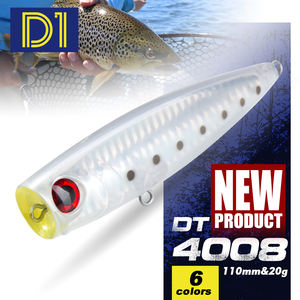 Esca Artificiale D1 110mm 20g Galleggiante per Acque Salate e Dolci, Popper per Pesca - Product Image 1