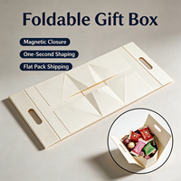 Boîte cadeau magnétique rigide triangulaire de Noël de luxe personnalisée avec poignée découpée, boîtes cadeau pliables pour bijoux