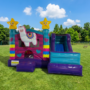 Combo Inflable con Diseño <span class=keywords><strong>de</strong></span> Llama, Castillo Inflable con Tobogán para Niños, Ideal para Alquiler en Fiestas - Product Image 1