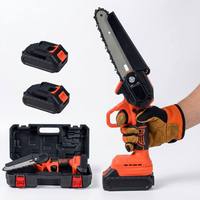 Gergaji Mini Tanpa Kabel 21V Brushless, Gergaji Tangan Bentuk Burung 6 inci dengan Bodi Tahan Korosi untuk Pekerjaan Kayu DIY di Kebun