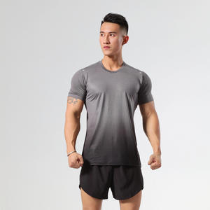 T-shirts personnalisés pour hommes, respirants, pour la randonnée, la gym, à séchage rapide, à manches courtes, pour les sports de plein air, la course à pied - Product Image 3